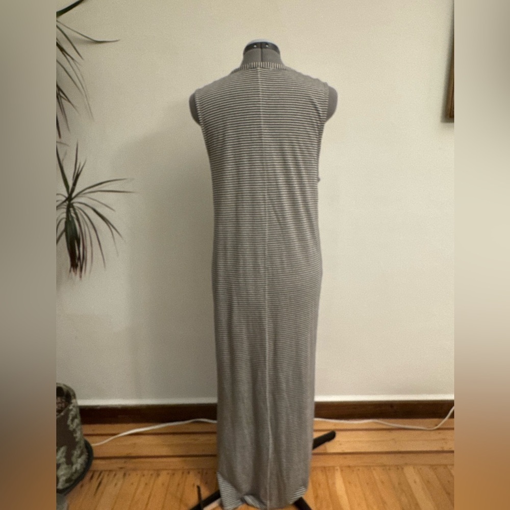 rag & bone Navy and White Striped Midi Dress - Picture 4 of 6